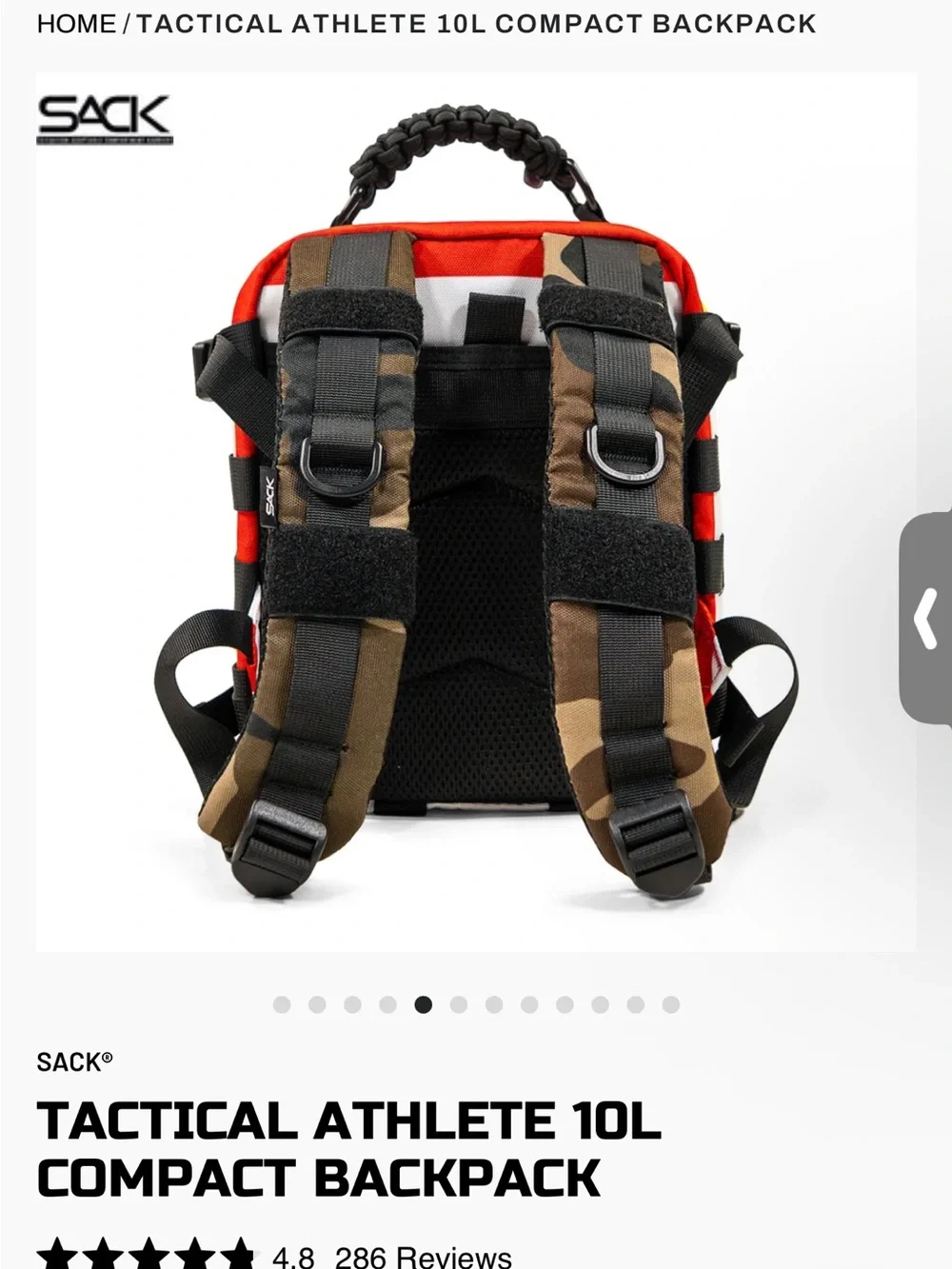 SACK Tactical Athlete Compact Backpack - Blue/Black